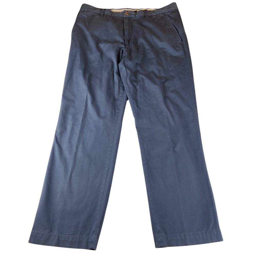 Banana Republic Chino Pants Mens 36x30 Navy Blue Straight Fit 100% Cotton